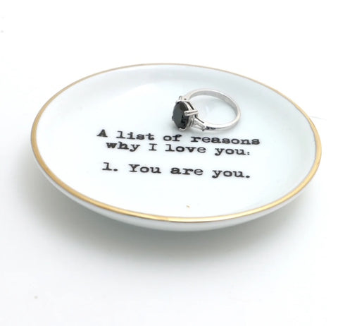 Reasons I Love You Ring Dish