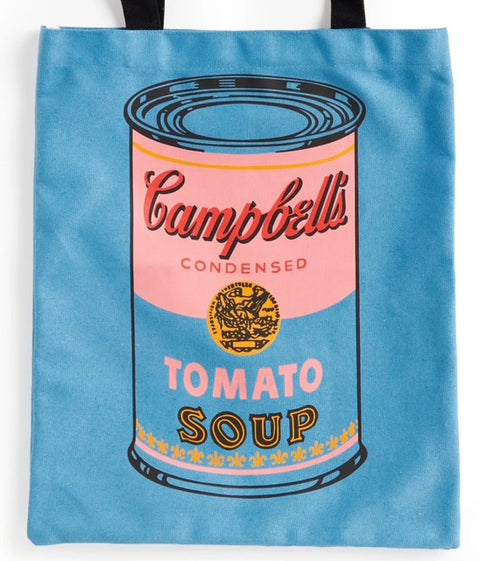 Warhol Blue Soup Can Tote Bag