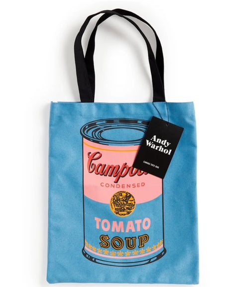 Warhol Blue Soup Can Tote Bag