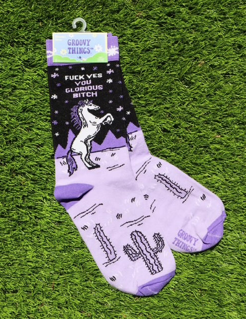 Fuck Yes You Glorious Bitch Socks
