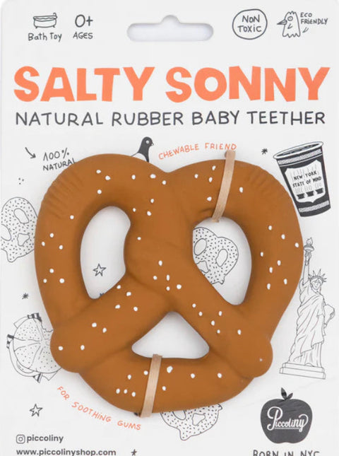Salty Sonny Pretzel Teether-Brown