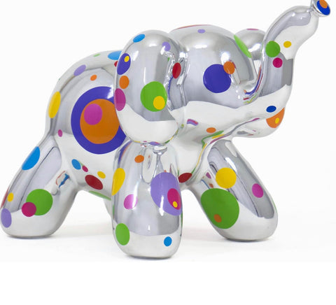 Balloon Money Bank Elephant Muticolor Polka Dot
