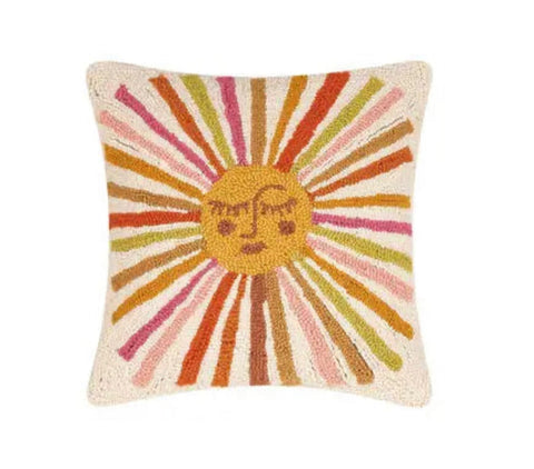 Retro Ochre Sunshine Pillow