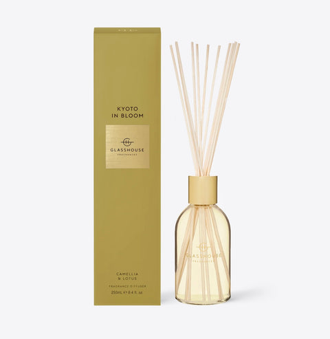 Kyoto In Bloom Glasshouse Diffuser 8.4 oz. "Camellia & Lotus"