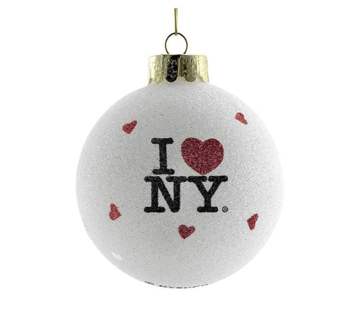 "I LOVE NY" Glass Ball Ornament