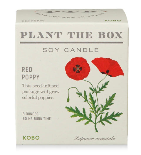 Red Poppy Plant The Box Candle