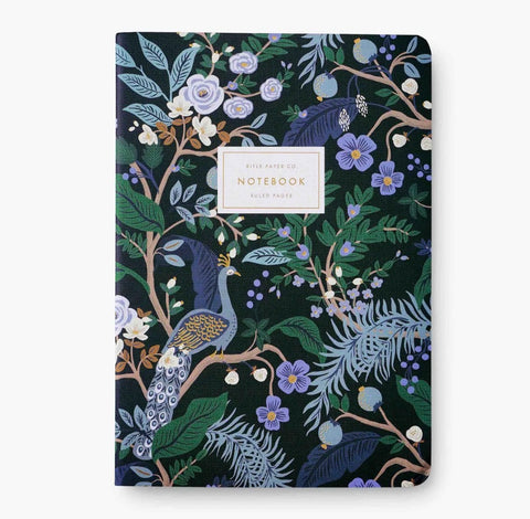 Peacock Notebook - set of 3