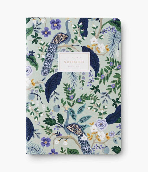 Peacock Notebook - set of 3