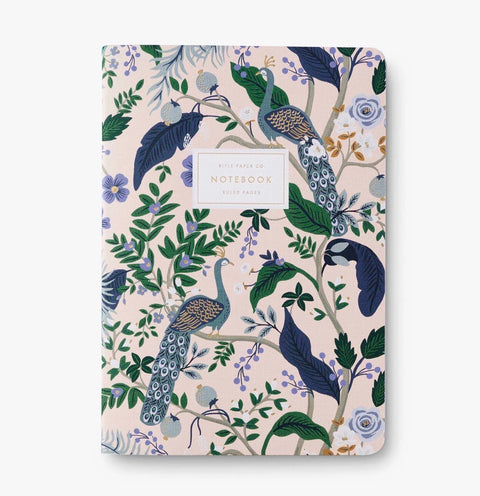 Peacock Notebook - set of 3