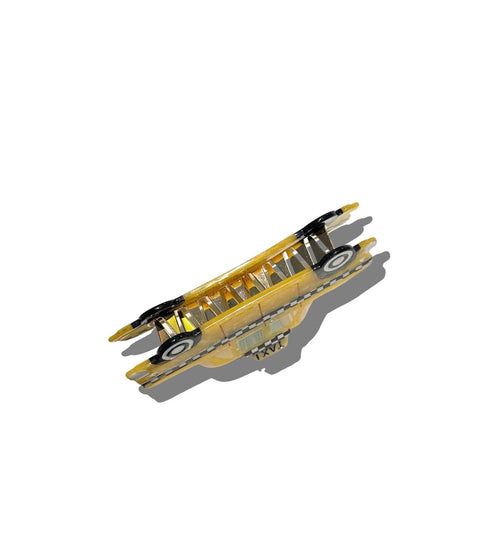 Hand Painted Yellow Taxi Cab Claw Hair Clip
