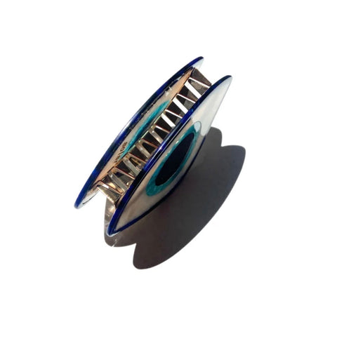 Hand Painted Mini Evil Eye Claw Hair Clip