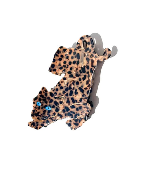 Hand Painted Leopard Claw Hair Clip
