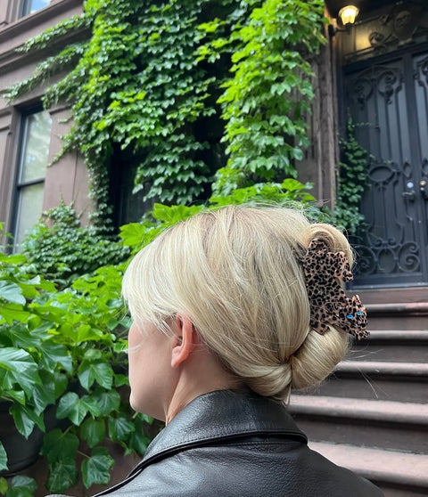 Hand Painted Leopard Claw Hair Clip