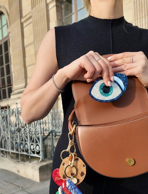 Hand Painted Evil Eye Compact Mirror