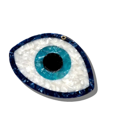 Hand Painted Evil Eye Compact Mirror