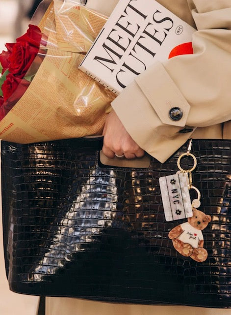 Hand Painted NYC Mosaic Bag Charm & Key Chain