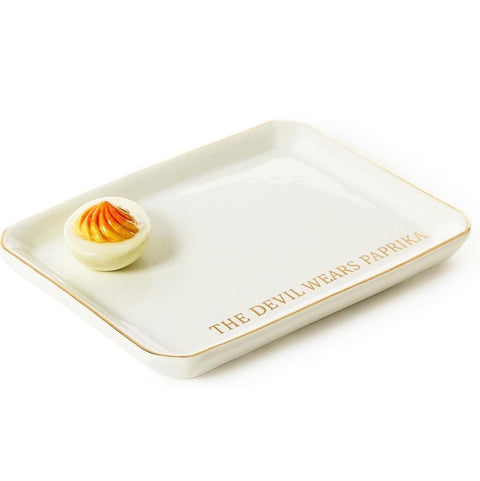 Icon Trinket Tray with Saying in a Gift Box (The Devil Wears Paprika)