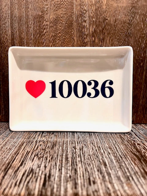 Custom Heart w/Zip Code - Ceramic Tray