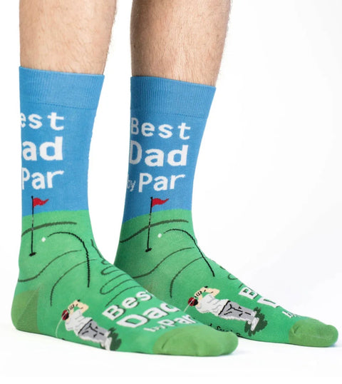 Men's Best Dad By Par Socks