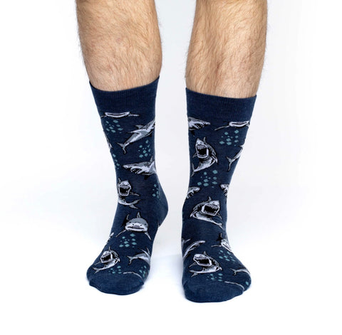 Men's Shark Attack Crew Socks