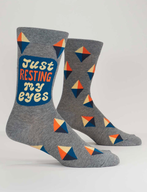 Blue Q Mens Socks Resting My Eyes