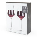 Raye: Crystal Bordeaux Glass Set By Viski