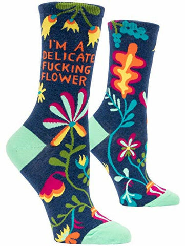 "Delicate F*n Flower" Women's Socks