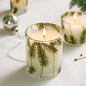 Thymes Frasier Fir Pine Needle Glass Candle 6.5oz