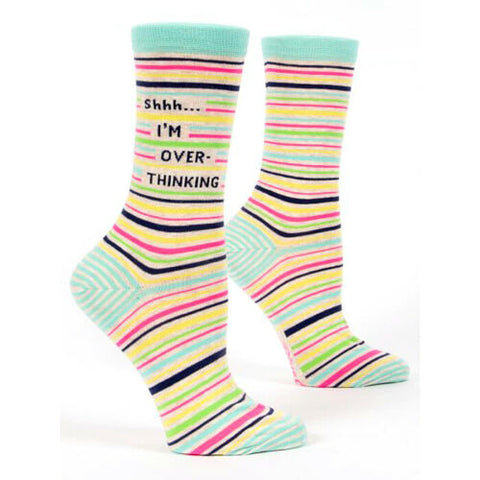 "Shhh, I'm Overthinking" Women's Socks