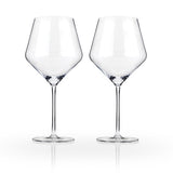 Raye: Crystal Burgundy Glass Set By Viski