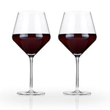 Raye: Crystal Burgundy Glass Set By Viski
